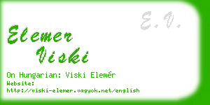 elemer viski business card